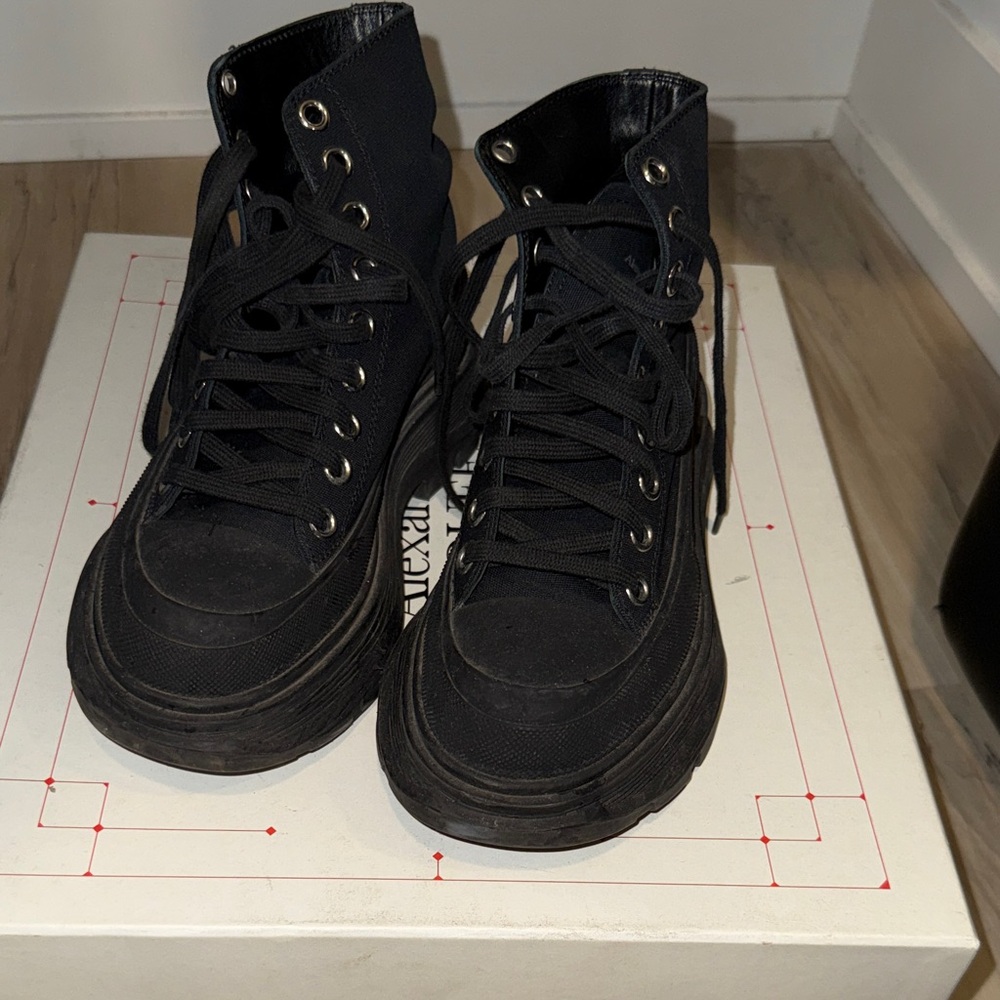 Alexander McQueen Black High-Top Sneakers